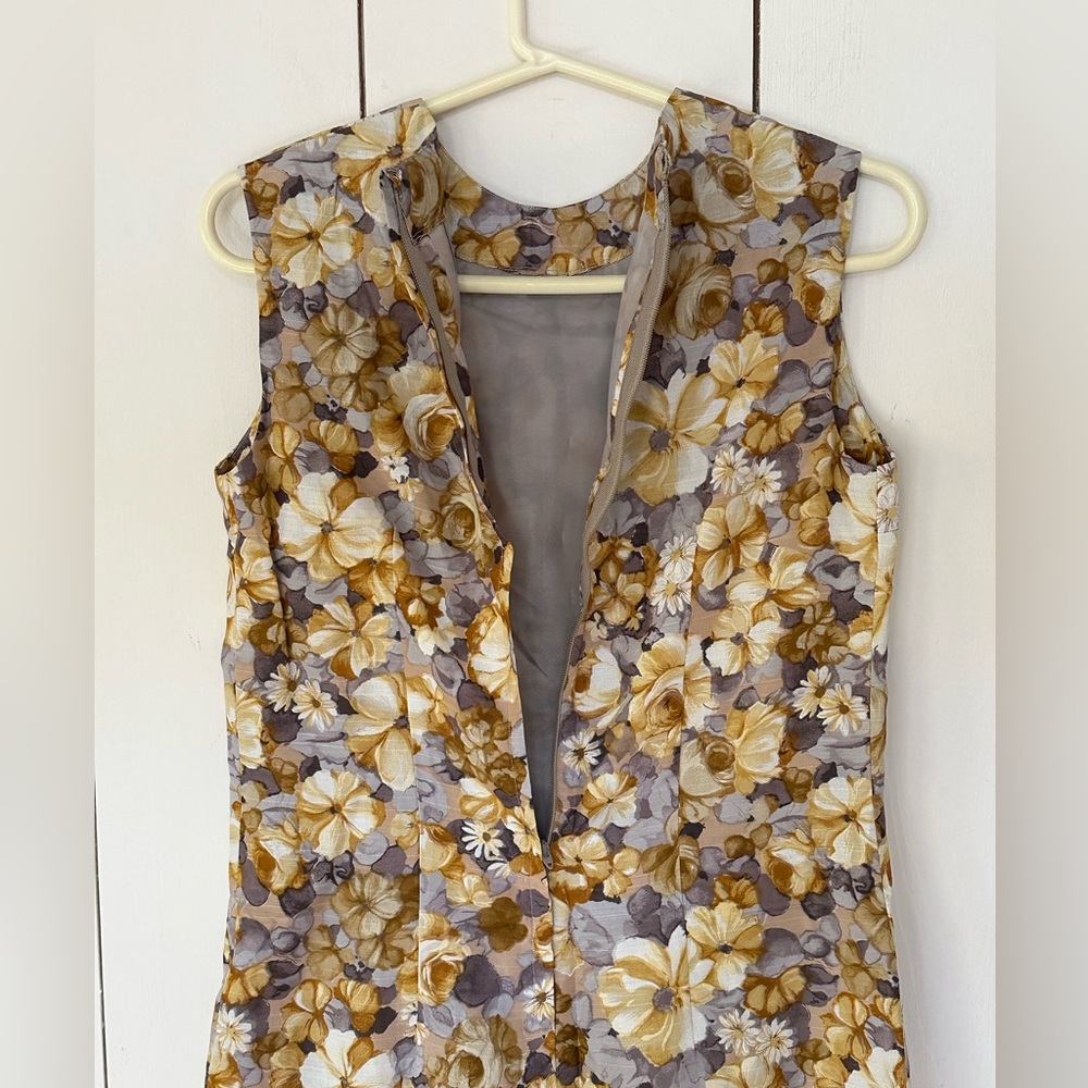 Vintage 60s/70s Mod Floral Dress Sz S - Picture 8 of 9